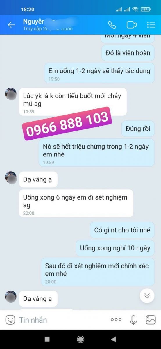 Phản hồi chữa bệnh lậu ở Thái Nguyên 3